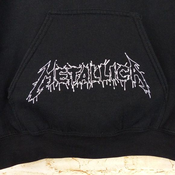 Metallica One Hoodie Mens S Black Pushead Skull And Justice For All Metal FLAWS - Picture 6 of 12